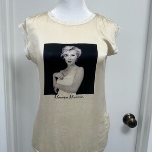 Marilyn Monroe Cream Sleeveless Top